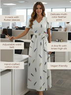 Mughal Pankh Art Wrap Dress