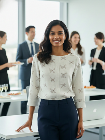 Sketch flower Simple Blouse