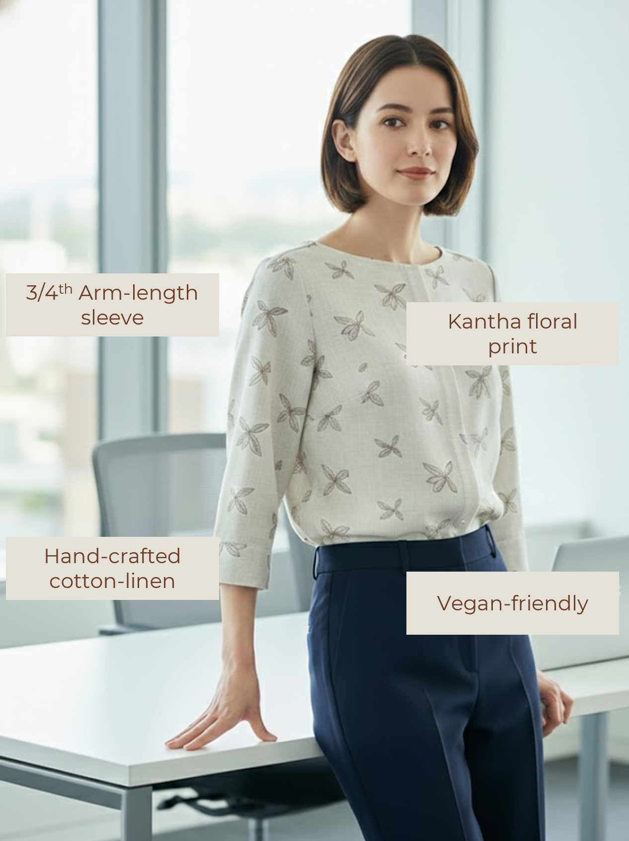 Sketch flower Simple Blouse