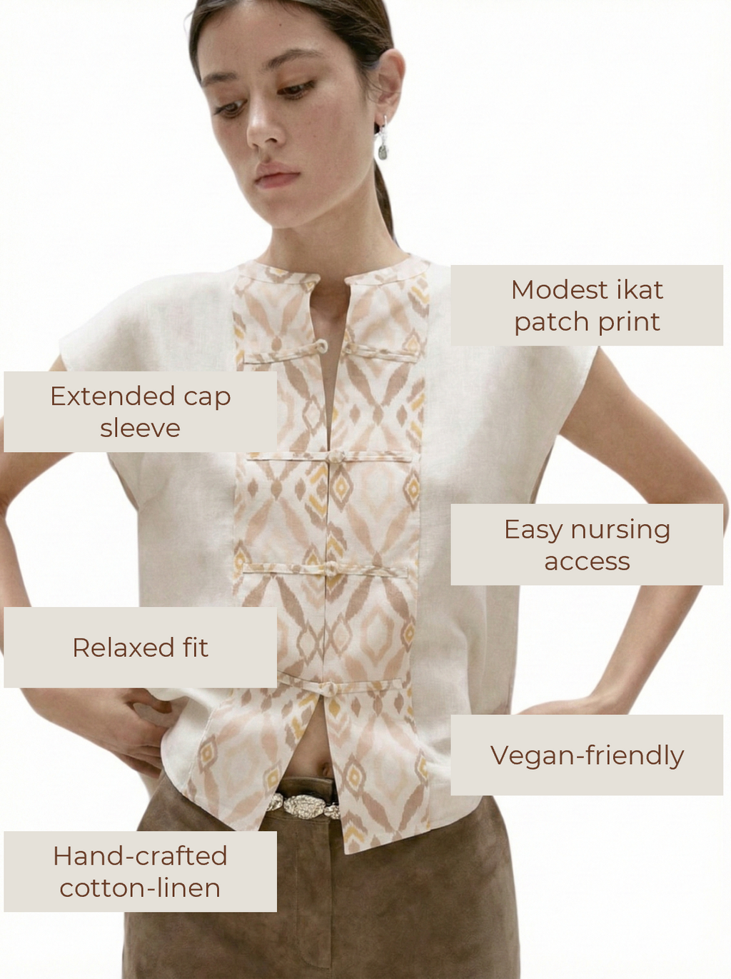 Ikat Boss Girl Blouse