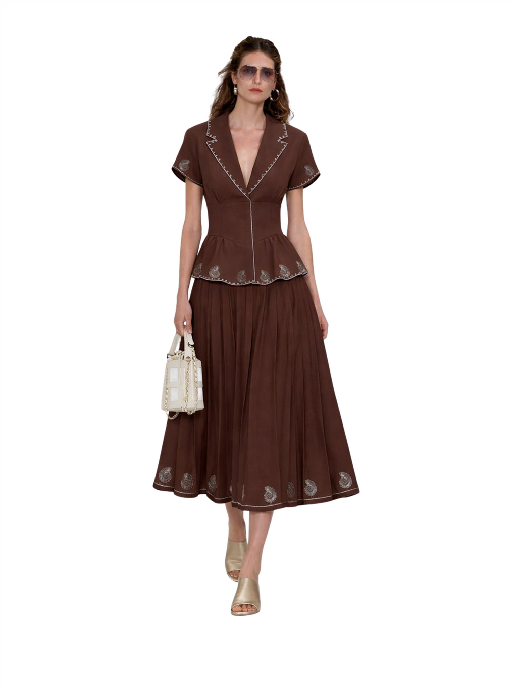 Mocha Shankh Co-ord Set