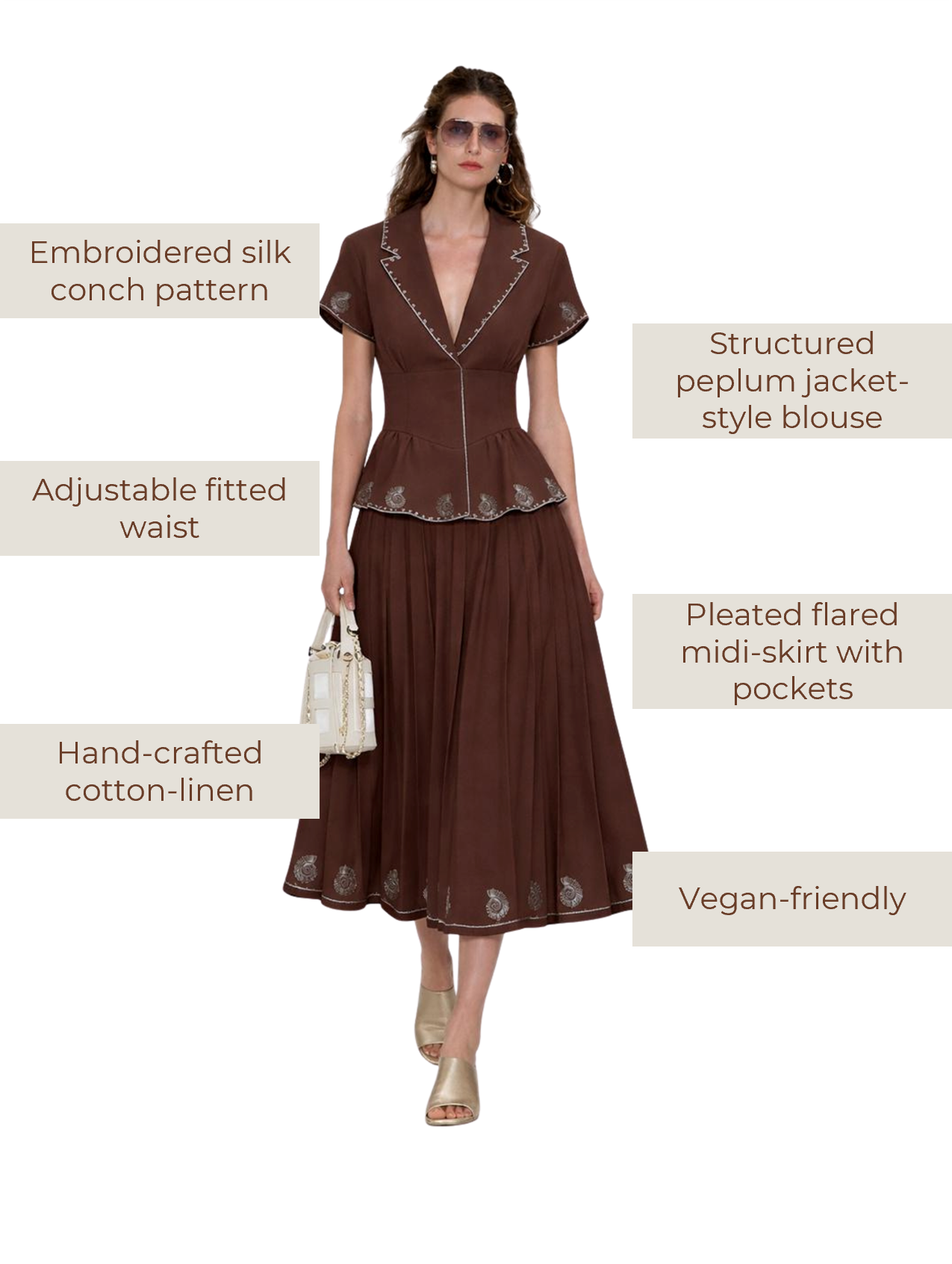 Mocha Shankh Co-ord Set