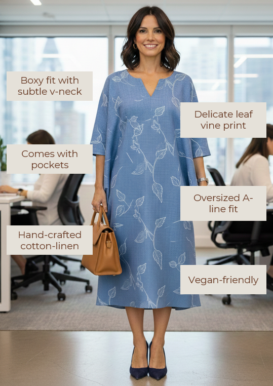 Sanjhi Art Neel Patra Dress