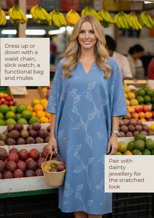 Sanjhi Art Neel Patra Dress