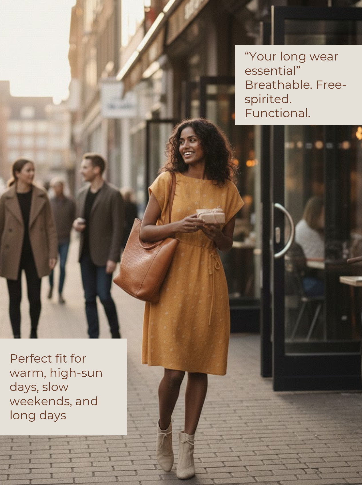 Mustard Spangle Tie-up Dress